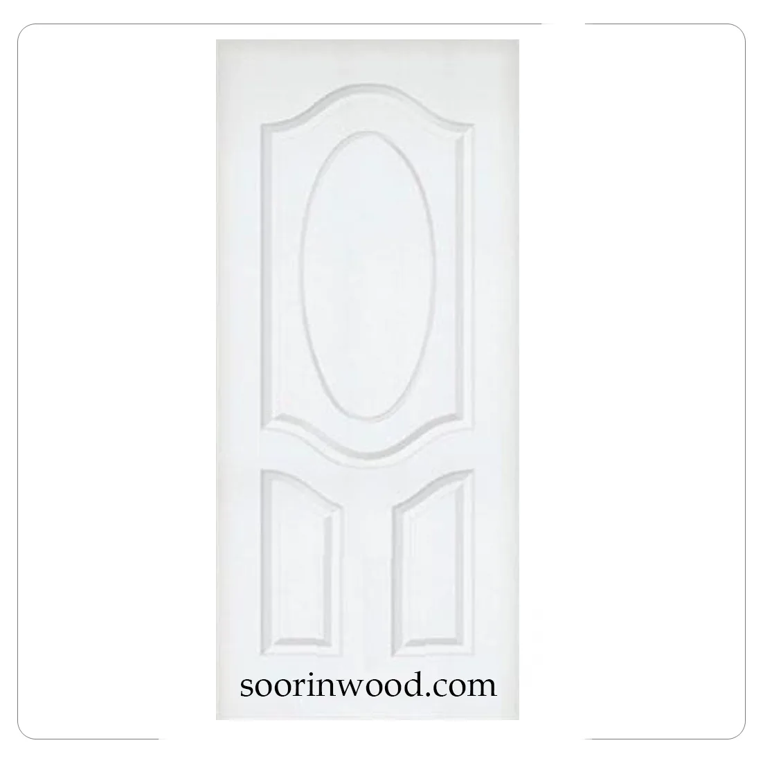 درب بیضی 3 قاب بیضی رنگ شده HDF سورین وود